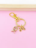 Gold Director Chair Drama Mask Charm Keychain, Theater Director Charm, Comedy Tragedy Charm, Drama Charm, Actor Theater Arts Gifts, N4929E