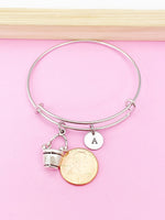 Water Bucket Pail Bracelet, Water Bucket Pail Charm, Water Bucket Pail Charm Bracelet, N1116B