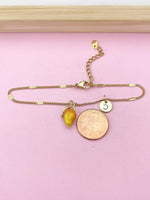 Gold Mangoes Charm Bracelet, Mango Tropical Fruit Charm, Birthday Gift, N5164A