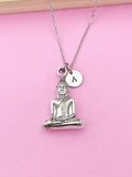 Buddha Necklace in Silver, Personalize Customize Gifts, N2626