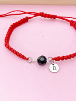 Obsidian Bracelet, Natural Gemstone Jewelry N3848