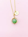 Green Aventurine Necklace, Natural Gemstone Jewelry, Personalized Gift, N4608
