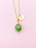 Green Aventurine Necklace, Natural Gemstone Jewelry, Personalized Gift, N4608