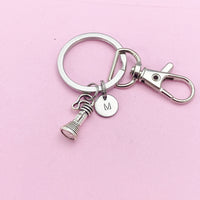 Silver Flashlight Charm Keychain, Camper Gift, Adventure Gift, N1460