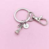 Silver Flashlight Charm Keychain, Camper Gift, Adventure Gift, N1460