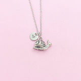 Silver Snail Charm Necklace, Snail Jewelry, Snail Charm, Insect Necklace, Personalized Gift, N2098