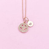 Peace Necklace, Rose Gold Necklace, Dainty Necklace, N4506