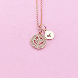 Peace Necklace, Rose Gold Necklace, Dainty Necklace, N4506