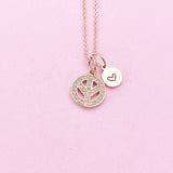 Peace Necklace, Rose Gold Necklace, Dainty Necklace, N4506
