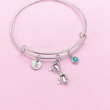 Silver Eyeglasses Charm Bracelet, Reading Glasses Charm, Optometry Gift, Medical Eye Doctor Gift, Graduation Gift, N2233B