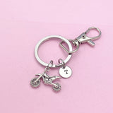 Silver Motorcycle Charm Keychain, N1565B