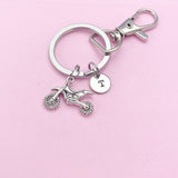 Silver Motorcycle Charm Keychain, N1565B