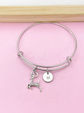 Silver Deer Charm Bracelet, Reindeer Elk Charm, N5712