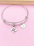 Silver Lauburu Cross Basque Charm Bracelet, N5708C