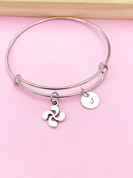 Silver Lauburu Cross Basque Charm Bracelet, N5708C