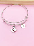 Silver Lauburu Cross Basque Charm Bracelet, N5708C