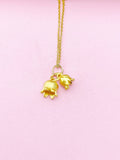 Gold Lily of the Vally Necklace Bell Flower, Birthday Gifts, N5213A