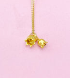 Gold Lily of the Vally Necklace Bell Flower, Birthday Gifts, N5213A