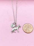 German Shepherd Necklace, Dog Beed Charm, Pet Lover Gift, Personalized Initial Gift, N4448