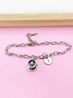 Silver Heart Coffee Cup Saucer Charm Bracelet, N5742A
