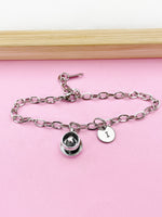 Silver Heart Coffee Cup Saucer Charm Bracelet, N5742A