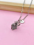 Silver Tea Bag Charm Necklace, N3805