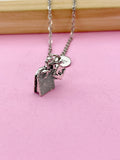 Silver Tea Bag Charm Necklace, N3805