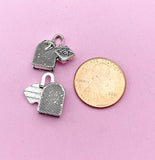 Silver Tea Bag Charm Necklace, N3805