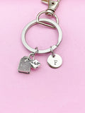 Silver Tea Bag Charm Keychain, N 1749