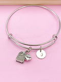 Silver Tea Bag Charm Bracelet, N3805A