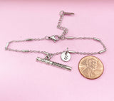 Silver Flute Charm Bracelet School Marching Band Gifts, N1381Z