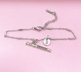 Silver Flute Charm Bracelet School Marching Band Gifts, N1381Z