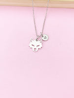 Silver Wolf Charm Necklace Christmas Gifts, N4792