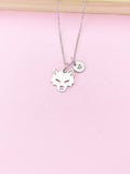Silver Wolf Charm Necklace Christmas Gifts, N4792