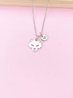 Silver Wolf Charm Necklace Christmas Gifts, N4792