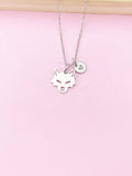 Silver Wolf Charm Necklace Christmas Gifts, N4792