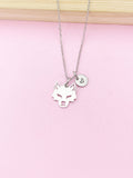 Silver Wolf Charm Necklace Christmas Gifts, N4792