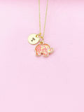 Gold Elephant Charm Necklace, N547
