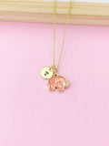 Gold Elephant Charm Necklace, N67D