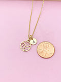 Gold Volleyball Charm Necklace, N5733