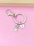 Silver French Fries Charm Keychain, Fast Food Charm, Personalized Keychain, Initial Charm, N2262