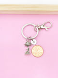 Silver Palm Tree Keychain, Coconut Tree Charm Keychain, N201