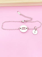 Silver Aquarius Charm Bracelet, Aquarius Gift, N3516