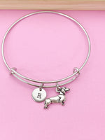 Silver Dachshund Charm Bracelet, N245B