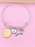Silver Dachshund Charm Bracelet, N245B