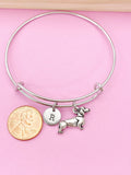 Silver Dachshund Charm Bracelet, N245B