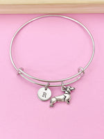 Silver Dachshund Charm Bracelet, N245B