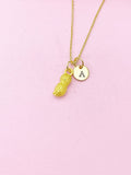 Gold Peanut Charm Necklace, N5126Z