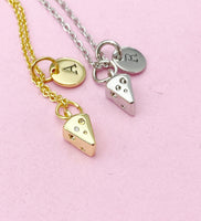 Gold or Silver Cheese Charm Necklace, Wine Lover Jewelry Gifts, N5736