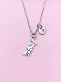 Silver Crew Oar Boat Charm Necklace, Water Sport Jewelry Gifts, N5740